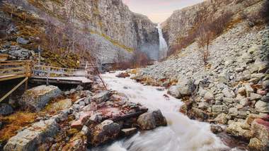 Wanderweg zum Njupeskär-Wasserfall